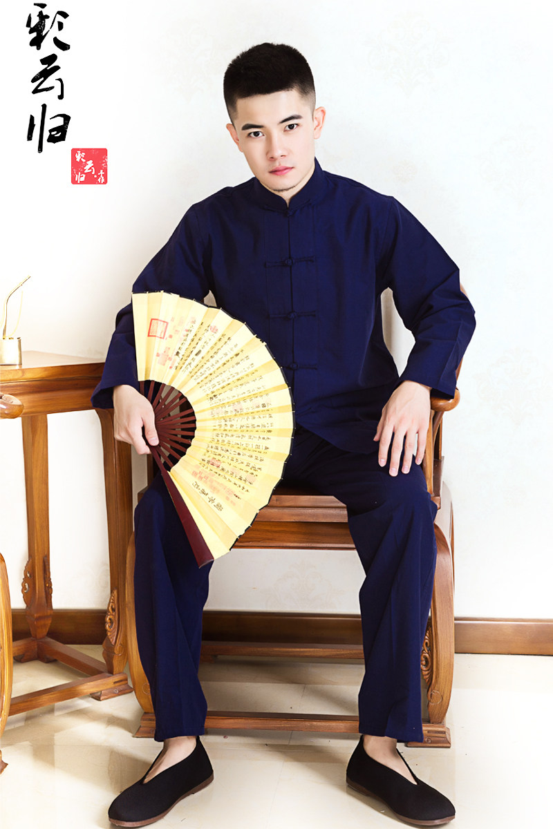 唐装套装男青年中国风复古练功服民族风居士服纯棉休闲中式春长袖在类目 男装, 民族服装中 - 来自Buy2taobao.com提供专业的淘宝代购服务