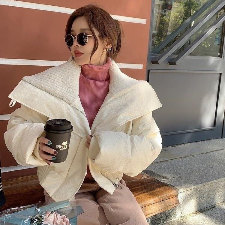 加厚冬季外套女英伦复古风短款