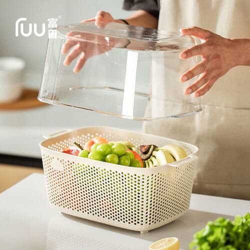 置物篮收纳二合一客厅沥水篮富