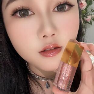 【百搭蜜桃闪】水润爆闪唇釉裸色口红水光不掉色玻璃唇蜜珠光带闪