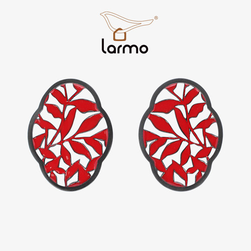 朗睦原创设计珐琅工艺耳饰女