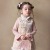 Apricot Blossom Pink (Original) New Chinese Style Cheongsam Dress - Fleece Lined