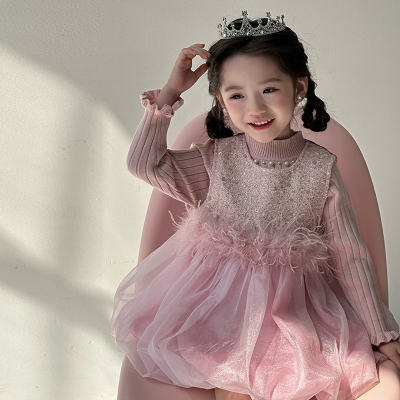 洋气女宝宝甜美礼服公主裙子