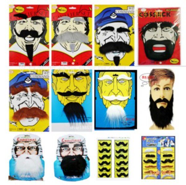 万圣节假胡子表演道具仿真胡须舞会派对用品圣诞老人大胡子老爷爷