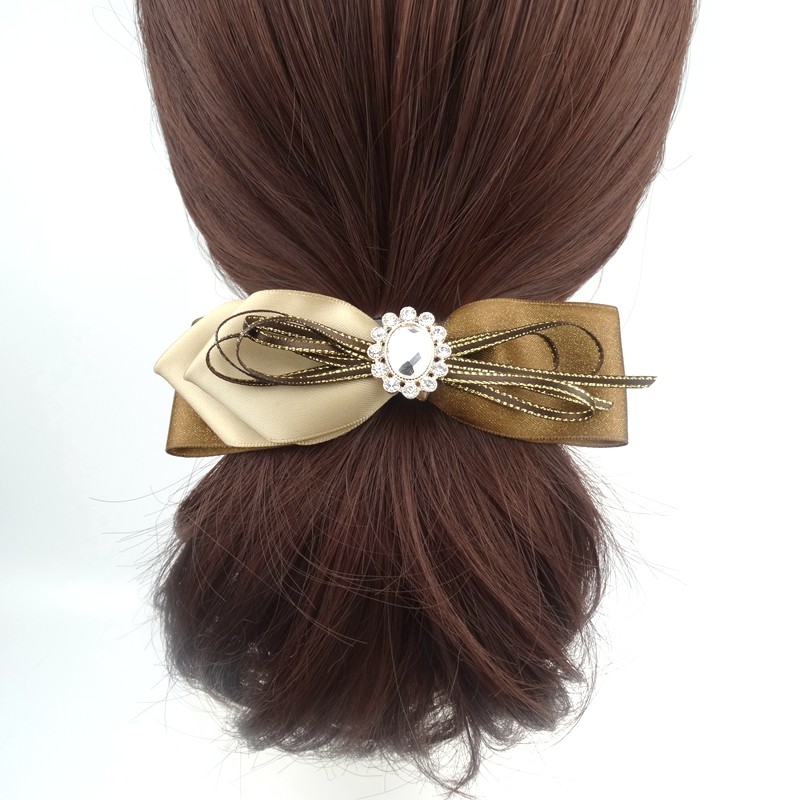 简单款蝴蝶结发夹复古缎带