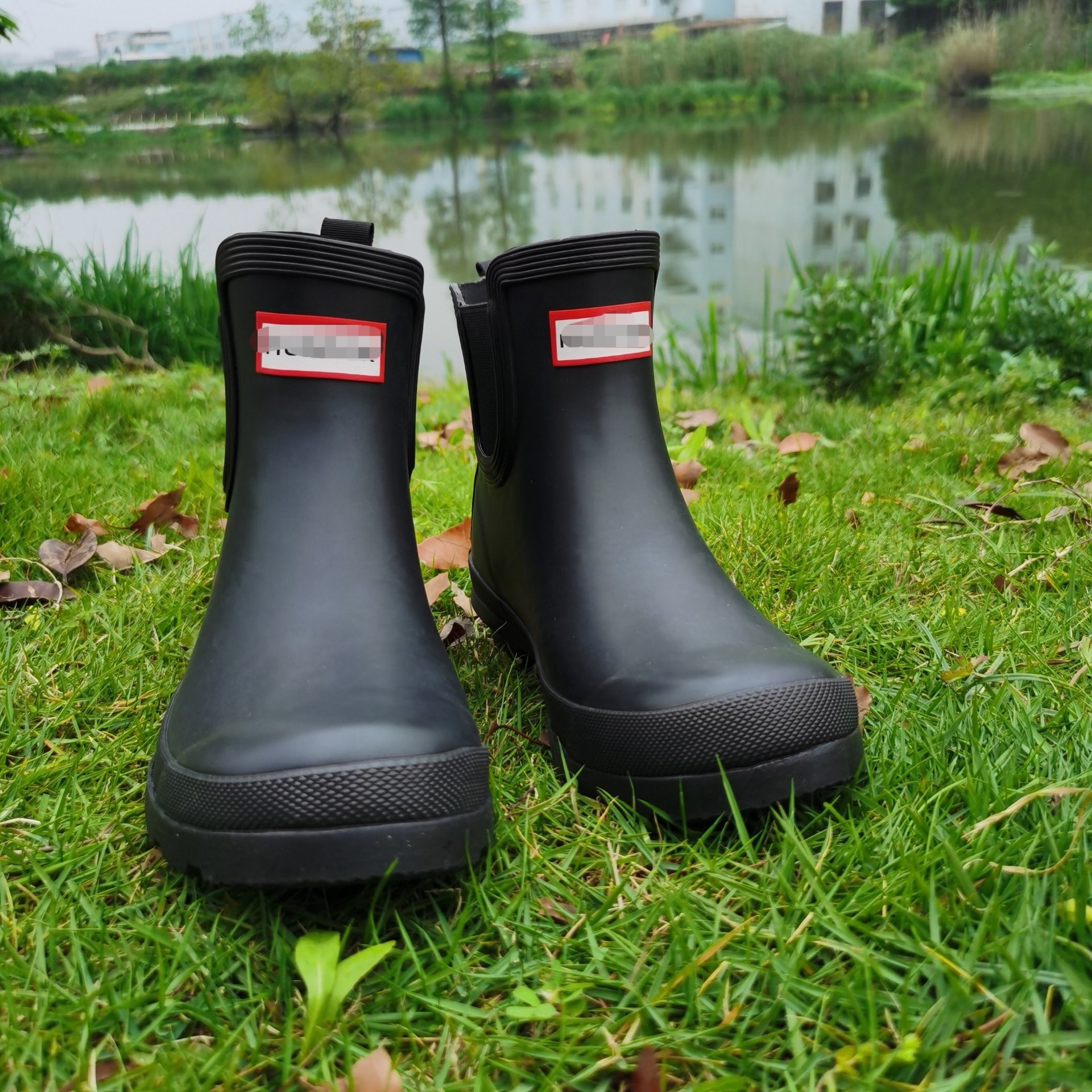 时装雨鞋女士短靴切尔西防水靴环保橡胶学生工作靴子