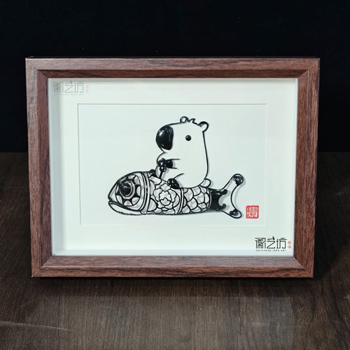 徽艺坊卡通形象铁画非遗安徽特色