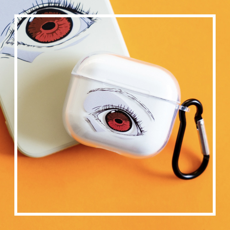 自制绫波丽之瞳！适用于AirPods透明保护套1/2/3代耳机壳透明耳机保护套,3C数码配件,耳机保护套,淘宝优惠券,粉丝福利购,淘宝优惠卷