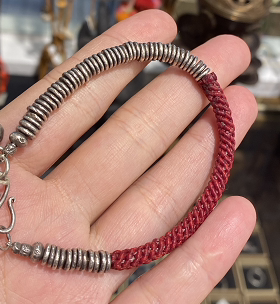 本命年梁人手作男女蜡绳纯银