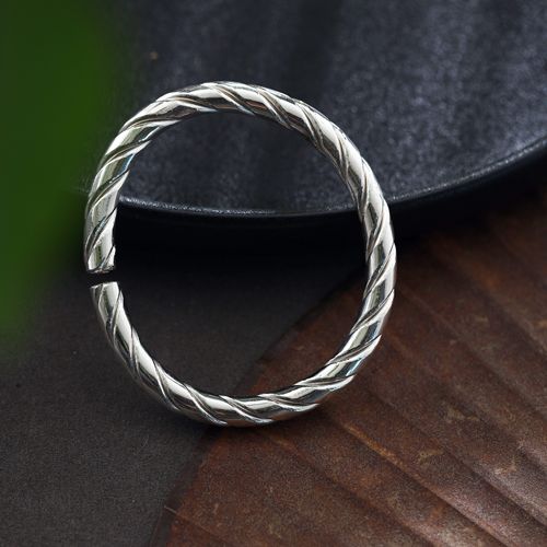 999足银扭纹麻花银手镯