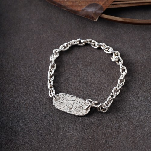 吉言牌999足银经典手工银手链