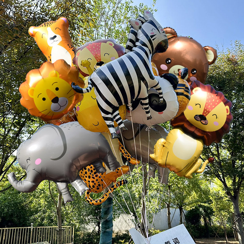 卡通动物氦气飘空铝膜气球儿童生日派对装饰道具宝宝绑腿玩具布置,节庆用品/礼品,飘空气球,淘宝优惠券,粉丝福利购,淘宝优惠卷