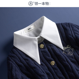 领子装 2025秋冬新款 通勤衬衫 假领子时尚 饰领大尖领 免烫商务职业装