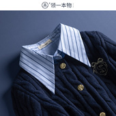 学院风条纹衬衫 领假领子百搭装 饰领叠穿内搭纯棉假衣领女气质显瘦