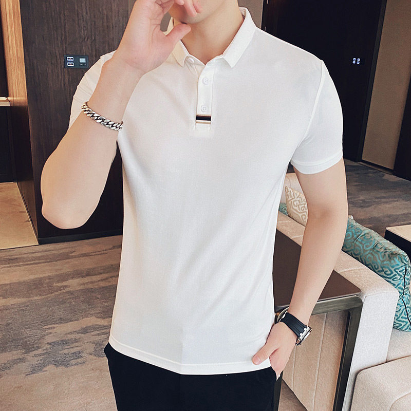 2025夏季新款男士短袖POLO衫T恤修身A431/B994/P55杏色,男装T恤,星座401B（原A431）