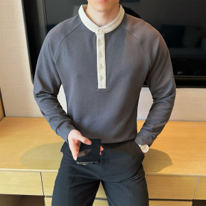 2025秋装新款男士圆领卫衣套头长袖T恤401B-WY61-P65图片