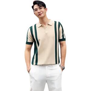 2025夏季新款 透气薄款冰爽丝针织短袖POLO衫男 A431-PL75-P60图片