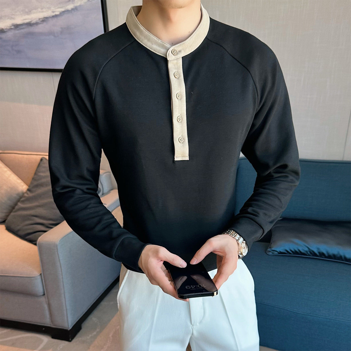 2025秋装新款男士圆领卫衣套头长袖T恤401B-WY61-P65,男装T恤,星座401B（原A431）