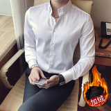 冬款刺绣加厚长袖衬衫男士A431/1015-1加绒P75不加绒P65原A206-1，男装衬衫，星座401B（原A431）