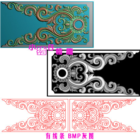 藏族洋花屏风花格窗障隔障 精雕图JDP浮雕图 521软件图 BMP灰色图