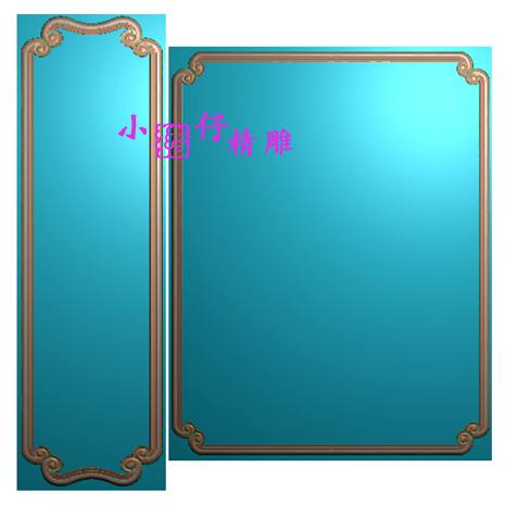 正方形简易边框装饰线条花长形雕花521精雕软件图JDP浮雕图无线