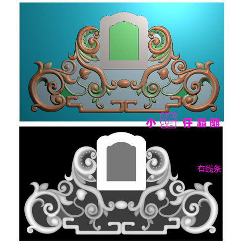 墓碑石雕洋花边框精雕图5.21软件图JDP浮雕图雕刻图雕花图