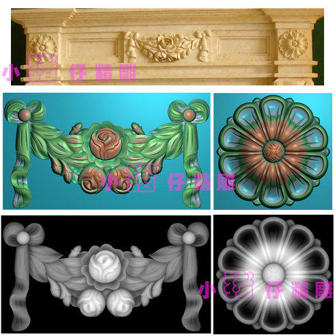 玄关柜草龙角花格窗障镂空精雕图JDP浮雕图521软件BMP雕刻石木雕