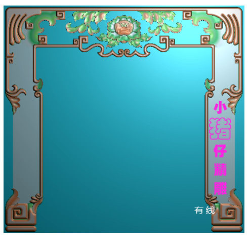 精雕图牡丹花桌椅脚架腿花JDP浮雕图BMP灰度图521软件图