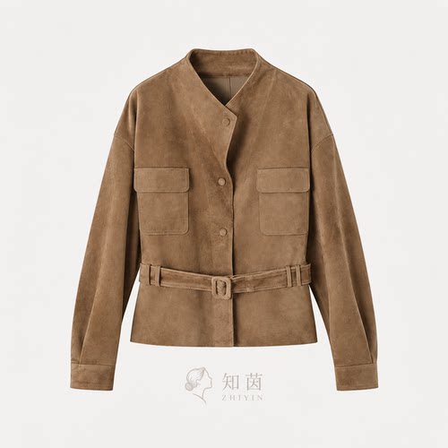 国内专柜代购正品 indicia标记秋季工装风真皮羊皮夹克F2C6PY416C