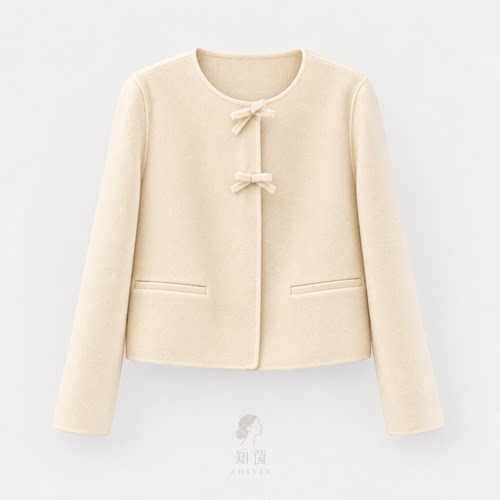国内专柜代购正品 indicia标记冬季新中式短款羊毛大衣F2D6DY468C