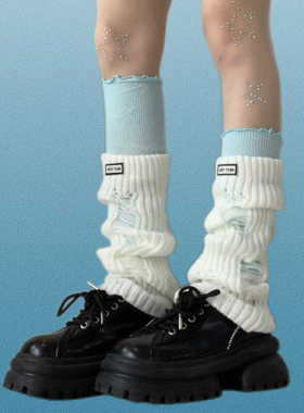 SUPPER花花  夏日温柔糖果色复古组合纯色叠穿针织堆堆袜