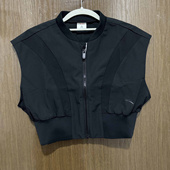 安踏儿童正品 夏宽松休闲女童潮流立领速干梭织拉链马甲362428610