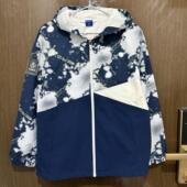 特步儿童正品 春秋连帽双层风衣中国航天联名男童外套677125154536