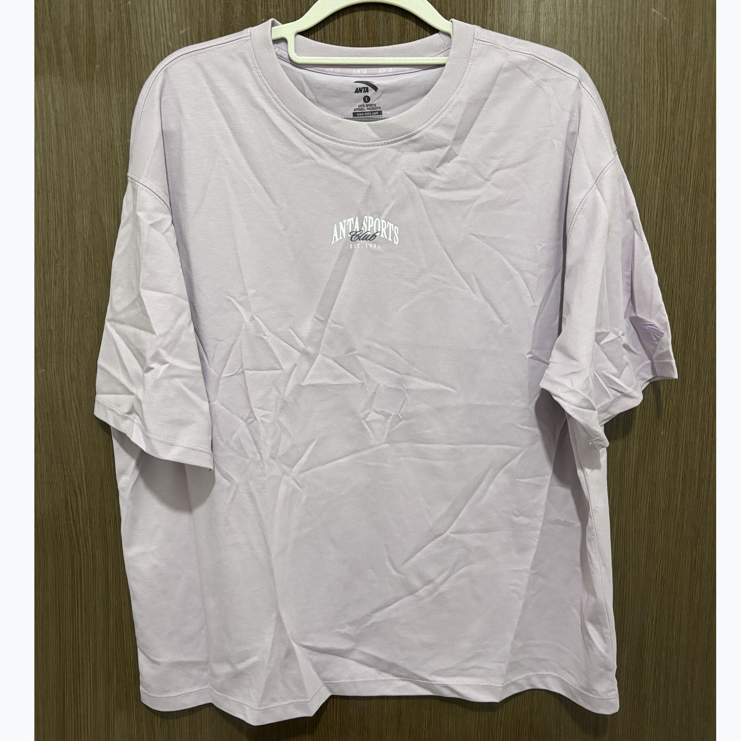 安踏正品夏圆领宽松女针织短袖T