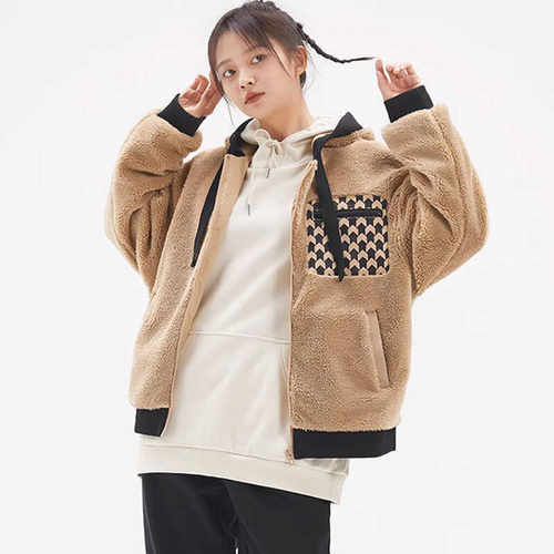 针织印花正品休闲加绒上衣特步