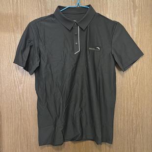 条纹冰感透气翻领运动上衣152337151 安踏正品 冰丝T短袖 polo衫 夏季