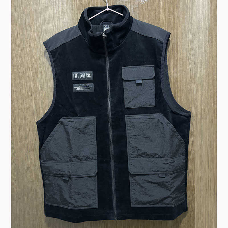 春秋宽松男款防泼水休闲工装马甲