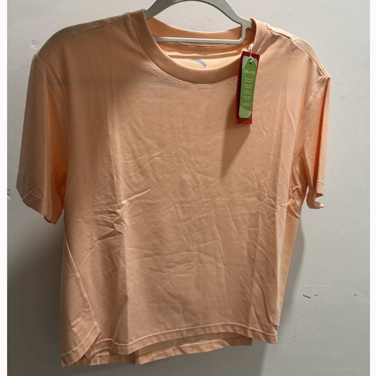 安踏正品夏圆领宽松女针织短袖T