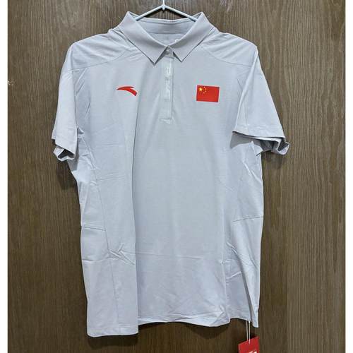 安踏正品夏POLO衫国旗女短袖T恤