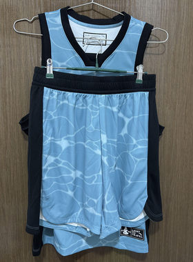 安踏正品夏蓝球套装比赛背心短裤