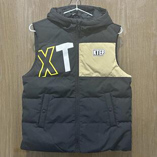 特步儿童正品冬季休闲防风保明男童运动舒适羽绒马甲678425364293