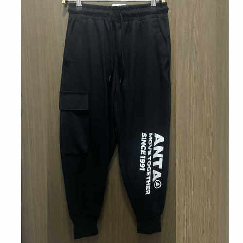 透气宽松运动青年九分裤安踏束口