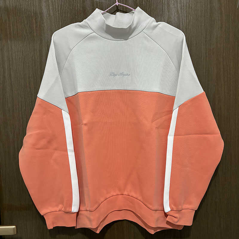 特步正品冬季休闲拼色柔软高领卫衣女款保暖运动上衣979428920195