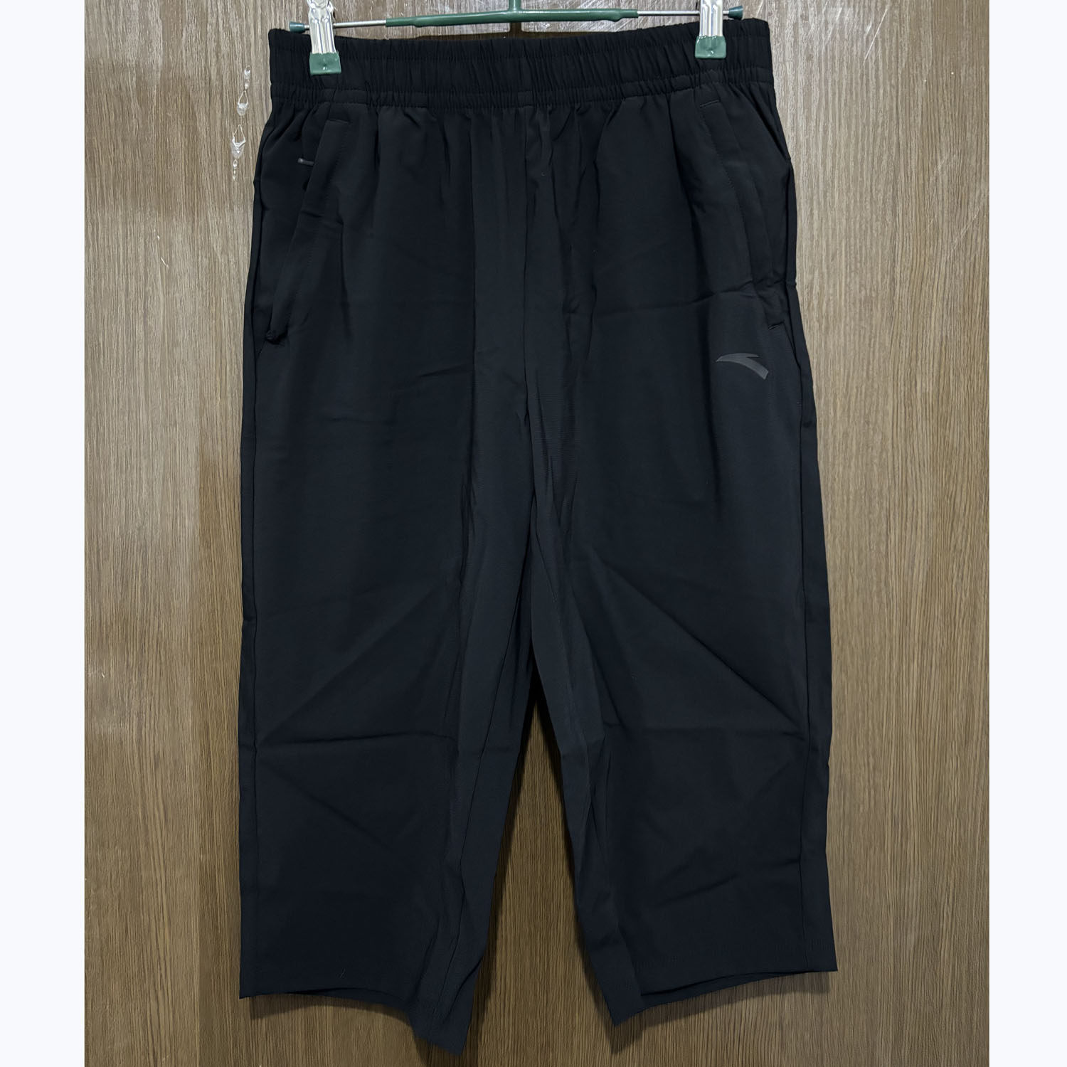 安踏正品夏款休闲舒适男针织训练健身跑步七分裤运动裤152437347