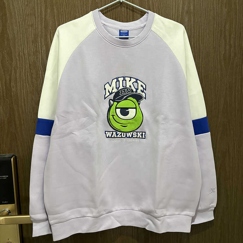 卫衣特步拼色卡通潮流上衣青年