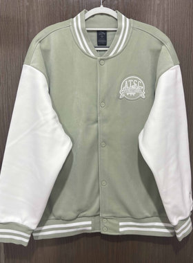 安踏冬加绒保暧男运动棒球服外套
