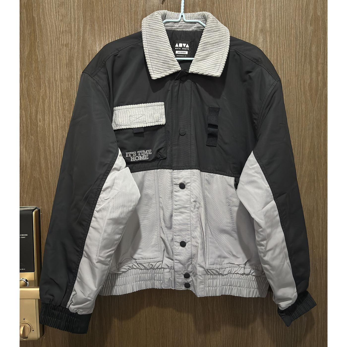 安踏正品冬休闲商务宽松翻领保暧棉服上衣男运动棉外套152348803