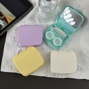 甜美糖果色～ins便携少女心隐形眼镜盒美瞳盒伴侣护理盒子