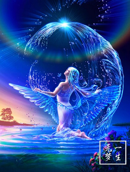 diy钻石画梦幻天使唯美少女贴钻画十字绣钻石绣方钻满钻圆钻 包邮
