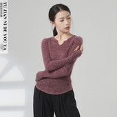 成人练功服上衣女 形体服现代舞中国舞古典舞蹈服装 秋冬季 套指长袖